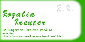 rozalia kreuter business card
