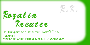 rozalia kreuter business card